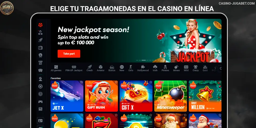 Elige tu tragamonedas en el casino en línea Jugabet Casino