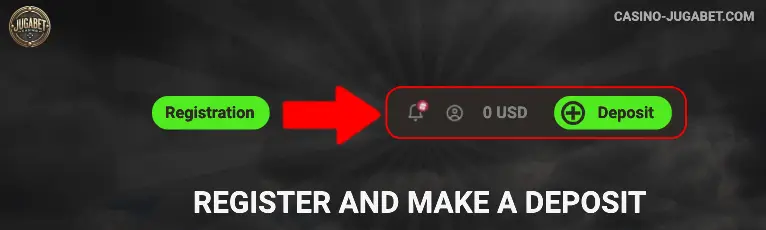 Register and Make a Deposit Jugabet